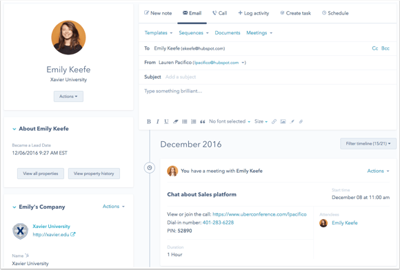 HubSpot: E-post