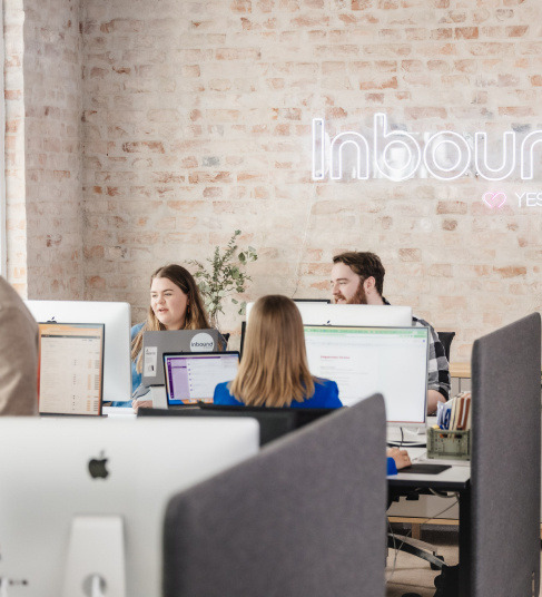 Teamet hos Inbound jobber med strategi, kampanjer og analyse i HubSpot for B2B-kunder.